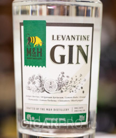 подробное описание этикетки джина M & H Levantine Single Malt Gin