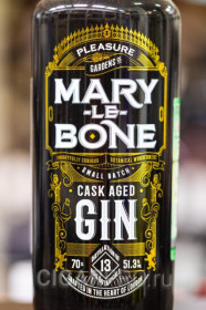 Подробное описание этикетка джина Mary Le Bone Cask Aged Gin