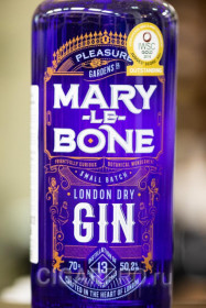 Подробное описание этикетка джина Mary Le Bone London Dry Gin