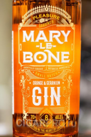 Подробное описание этикетка джина Mary Le Bone Orange Geranium Gin
