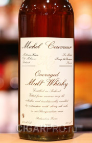 Имя на этикетке бутылки виски Michel Couvreur Clearach 