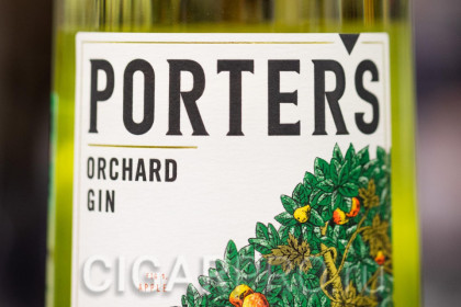 подробное описание этикетки джина Porters Orchard Gin