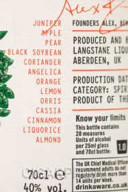 состав ингредиентов джина Porters Orchard Gin