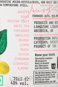 состав ингредиентов джина Porters Tropical Old Tom Gin