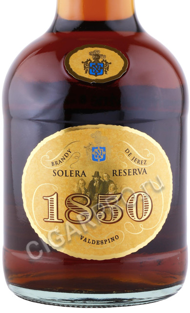 этикетка бренди valdespino 1850 solera reserva 0.7л