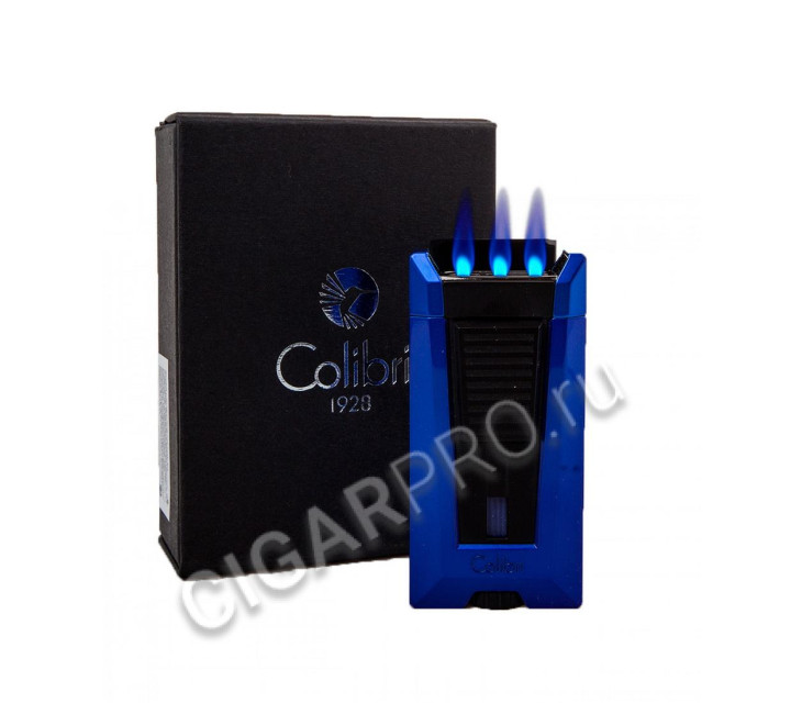 зажигалка colibri stealth 3 metallic blue cb li-900t4