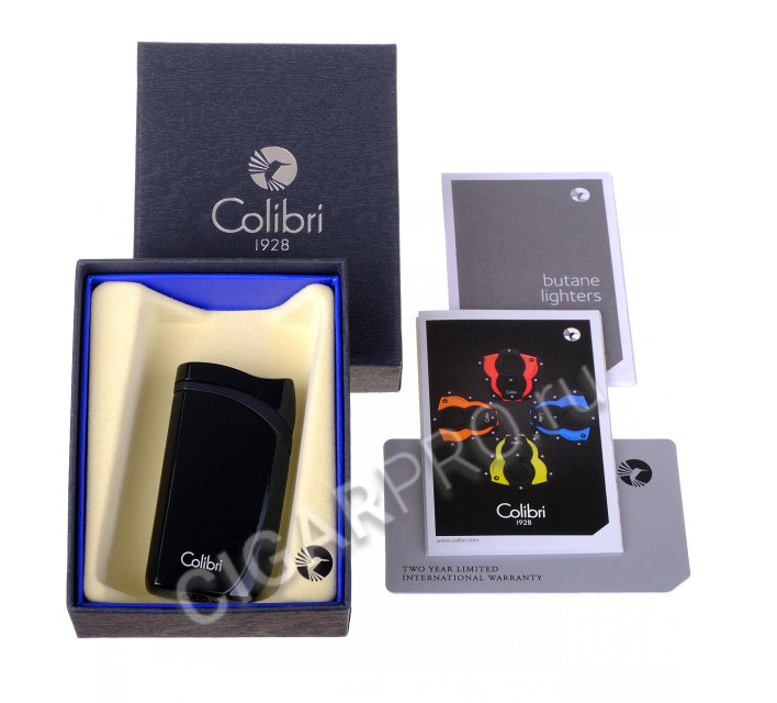 зажигалка сигарная colibri falcon, черный металлик li310t10