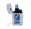 зажигалка pride double jet flame white&blue цена