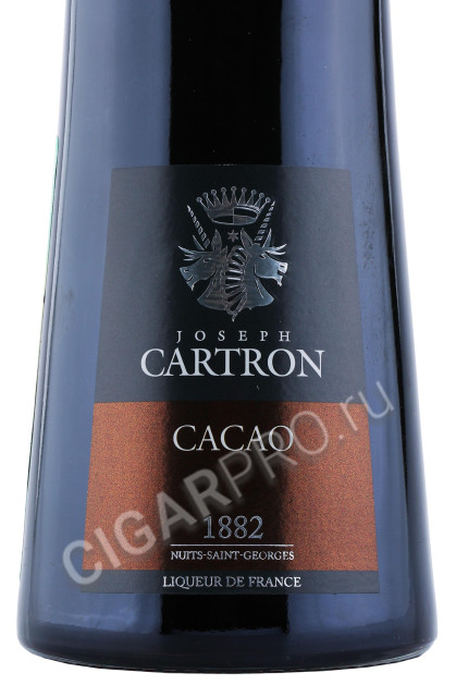 этикетка ликер joseph cartron cacao 0.7л