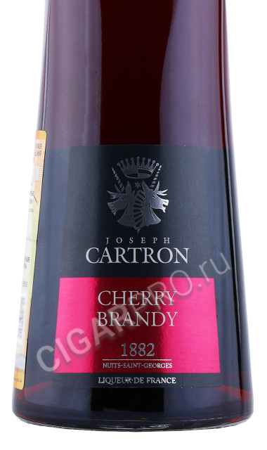 этикетка ликер joseph cartron cherry brandy 0.7л