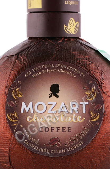 этикетка ликер mozart chocolate coffee 0.5л