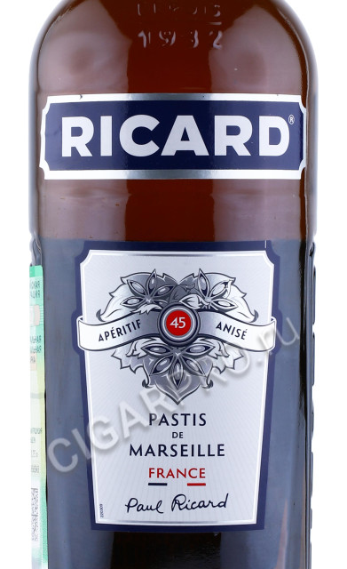 этикетка аперитив ricard anise 0.7л