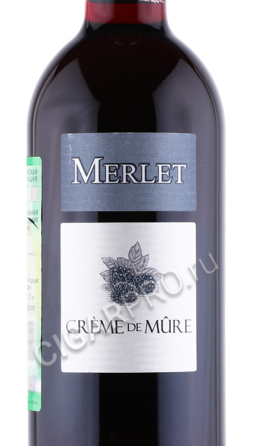 этикетка ликер merlet creme de mure 0.7л