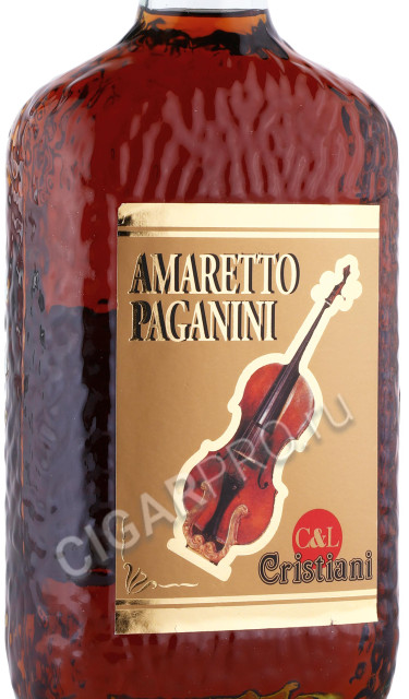 этикетка ликер amaretto paganini cristiani 0.7л