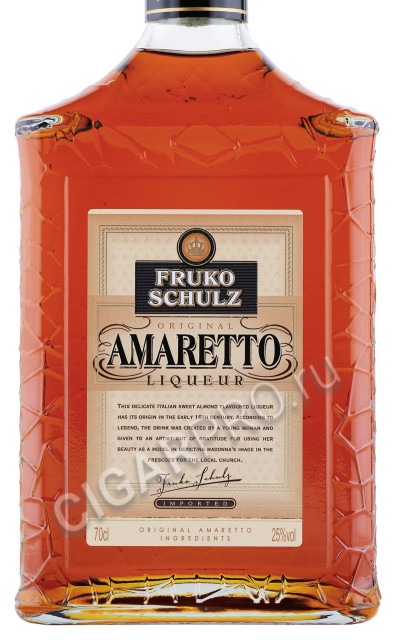 этикетка ликер fruko schulz amaretto 0.7л