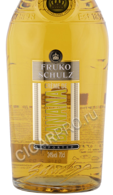 этикетка ликер fruko schulz cream de banane 0.7л