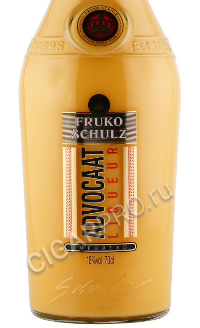 этикетка ликер fruko schulz advocaat 0.7л