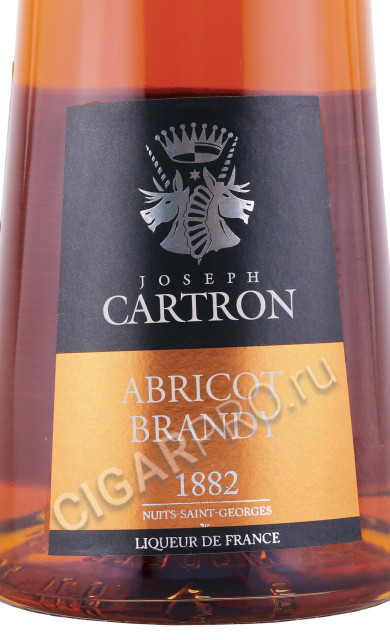 этикетка ликер joseph cartron abricot brandy 0.7л