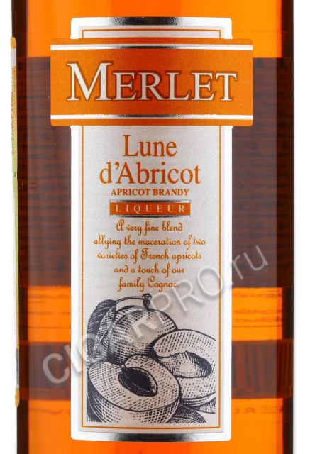 этикетка merlet lune d abricot 0.7 l