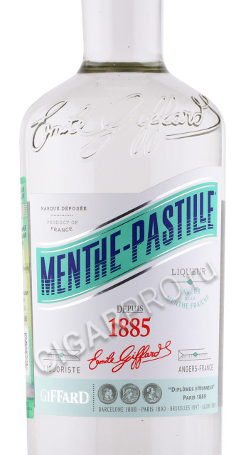 этикетка ликер giffard menthe pastille 0.7л