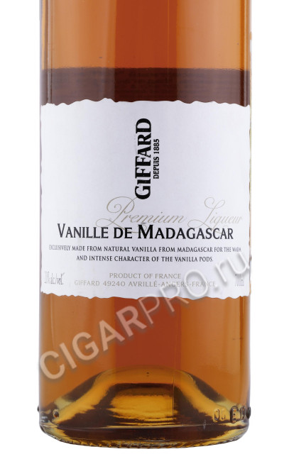 этикетка ликер giffard vanille de madagascar 0.7л