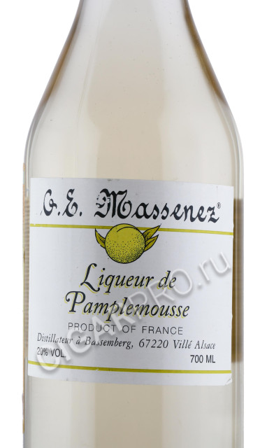 этикетка ликер liquer g e massenes grapefruit 0.7л