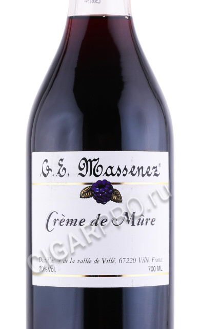 этикетка ликер g e massenez creme de mure 0.7л