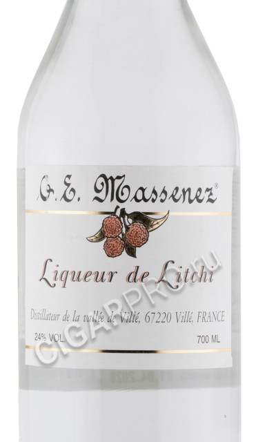 этикетка ликер massenez liqueur de litchi 0.7л