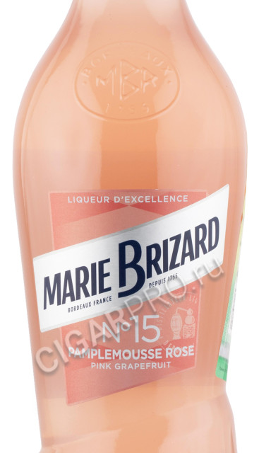 этикетка ликер marie brizard pamplemousse rose 0.7л