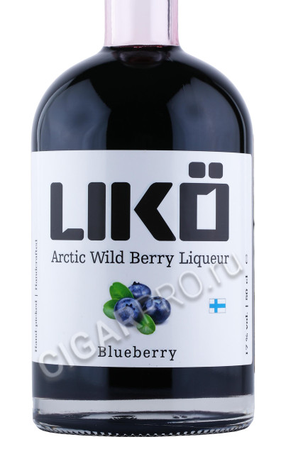 этикетка ликер liko blueberry 0.5л