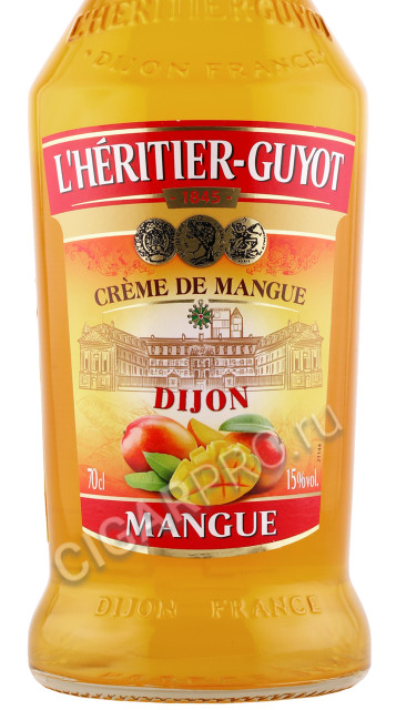 этикетка ликёр l heritier guyot creme de mangue 0.7л