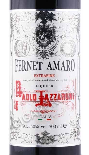 этикетка ликер lazzaroni fernet 0.7л