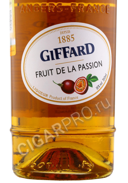 этикетка giffard fruit de la passion 0.7л