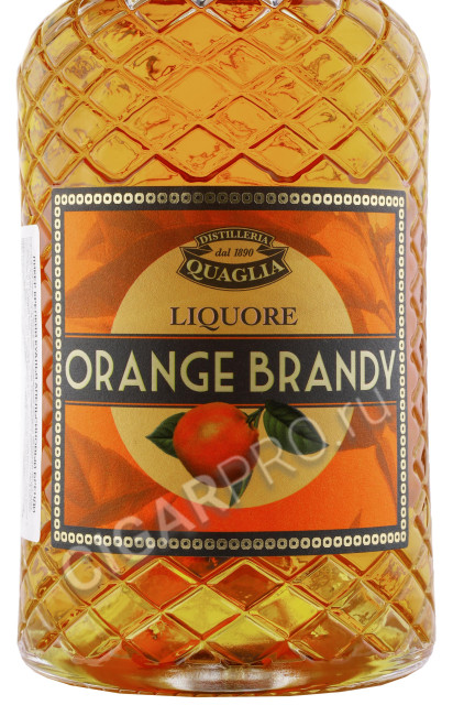 этикетка quaglia orange brandy 0.7л