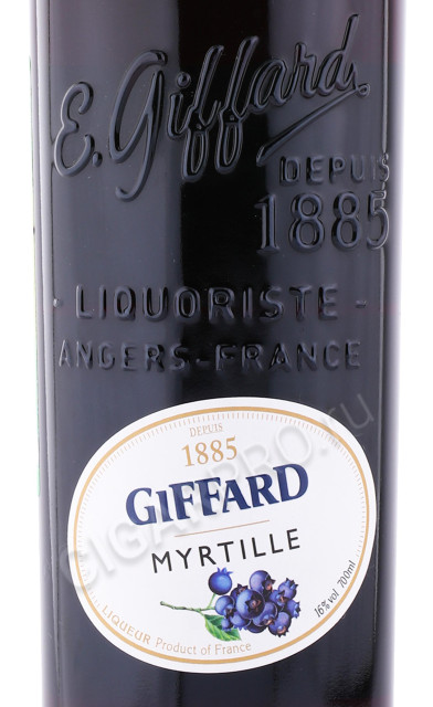 этикетка ликер giffard creme de myrtille 0.7л