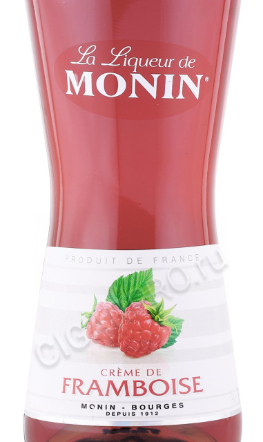 этикетка ликер monin liqueur creme de framboise 0.7л