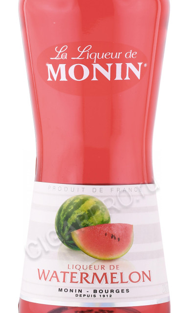 этикетка ликёр monin liqueur de watermelon 0.7л