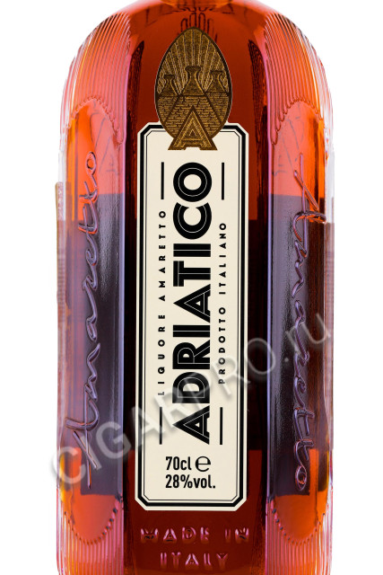 этикетка ликер adriatico amaretto 0.7л