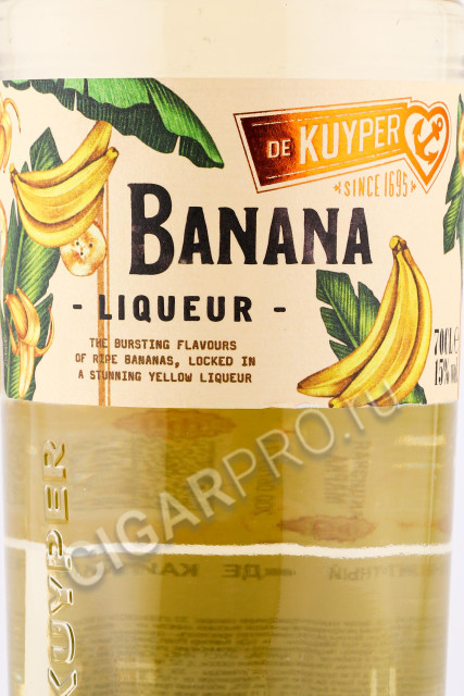 этикетка ликер de kuyper banana 0.7л