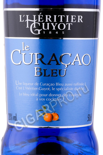 этикетка ликер i heritier guyot bleu curacao 0.5л