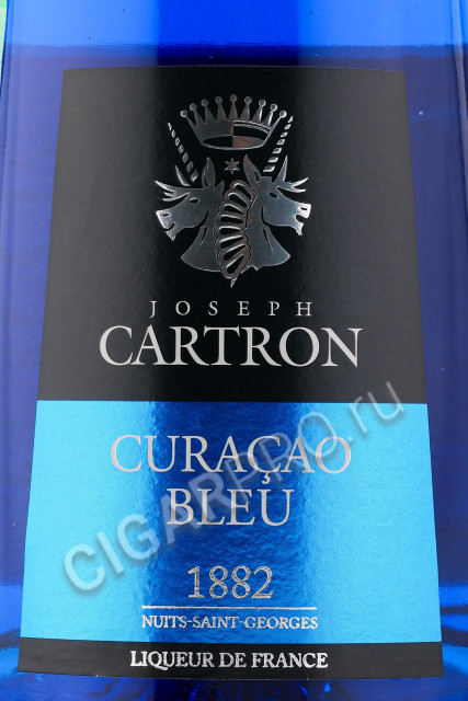 этикетка ликер joseph cartron curacao bleu 0.7л