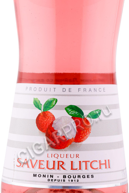 этикетка ликер monin liqueur de lychee 0.7л