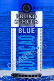 этикетка ликер fruko schulz blue curacao 0.05л