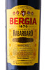 этикетка ликер bergia rabarbaro 0.7л