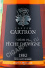 этикетка ликер joseph cartron peche de vigne de bourgogne 0.7л