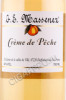 этикетка ликер liqueur j.e. massena cream peach 0.7л