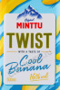 этикетка ликер minttu twist cool banana 0.5л