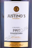 этикетка мадера justino’s madeira colheita verdelho medium dry 0.75л