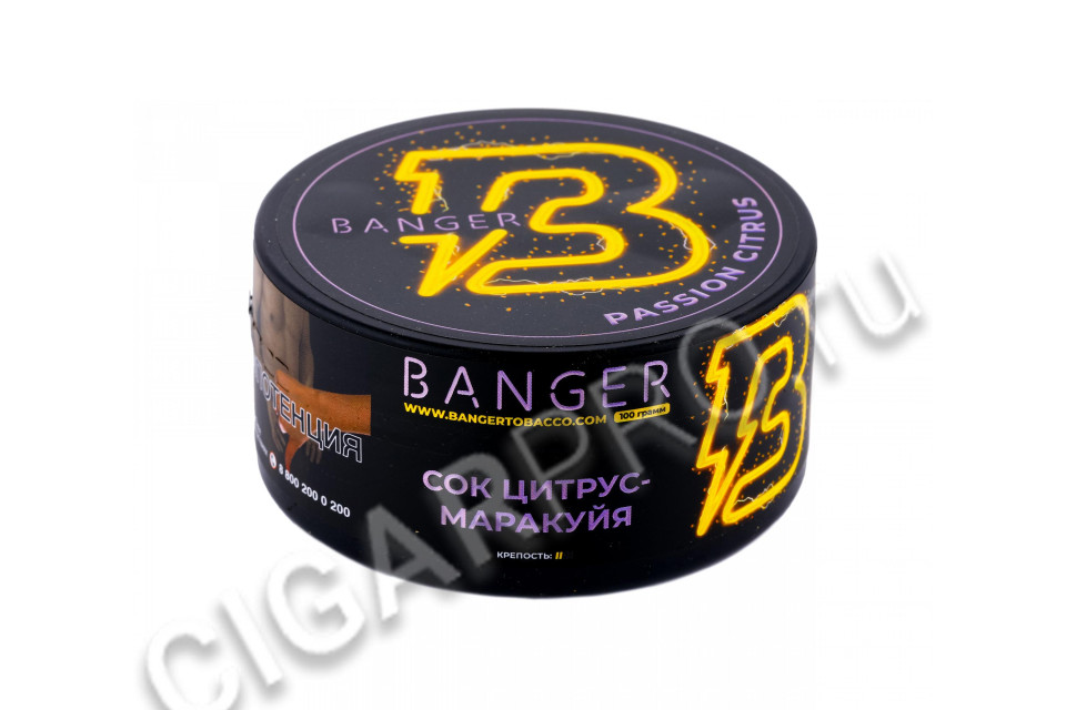 табак для кальяна banger passion citrus 100г