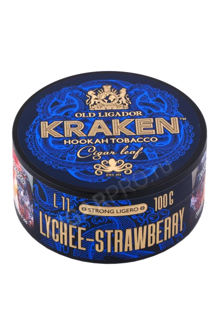 Табак для кальяна Kraken Lychee Strawberry L11 Strong Ligero 100г